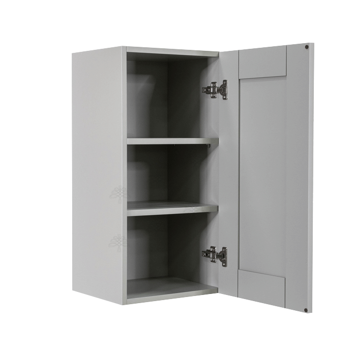 Anchester Gray Wall Cabinet 1 Door 2 Adjustable Shelves 30-inch Height