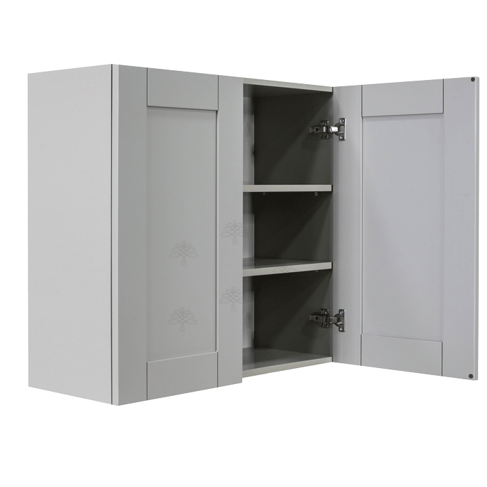 Anchester Gray Wall Cabinet 2 Doors 2 Adjustable Shelves