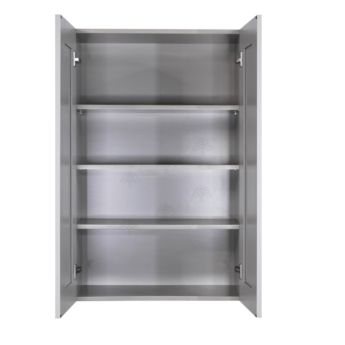 Anchester Gray Wall Cabinet 2 Doors 3 Adjustable Shelves