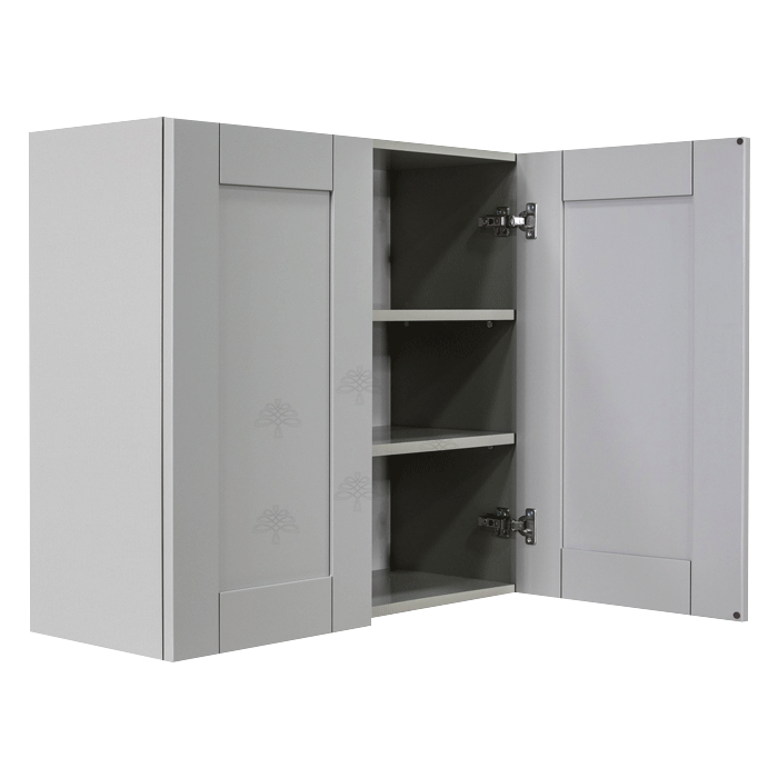 Anchester Gray Wall Cabinet 2 Doors 2 Adjustable Shelves With 30-inch Height