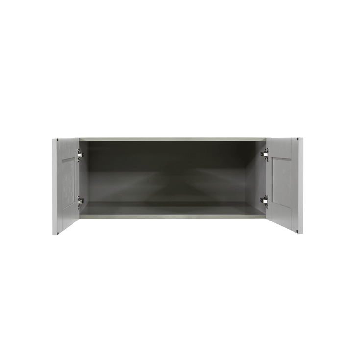 Anchester Gray Wall Cabinet 2 Doors No Shelf 24inch Depth