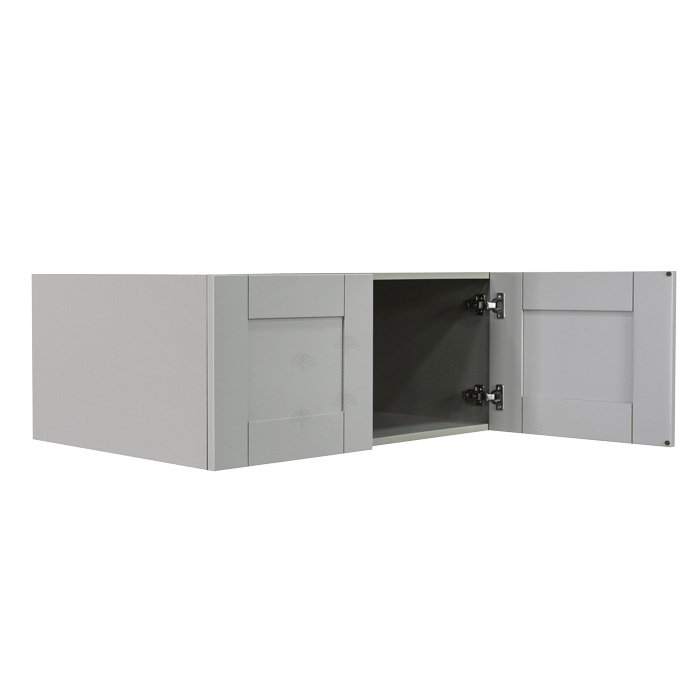 Anchester Gray Wall Cabinet 2 Doors No Shelf 24inch Depth