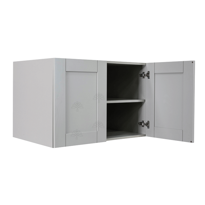 Anchester Gray Wall Cabinet 2 Doors 1 Adjustable Shelf 24inch Depth