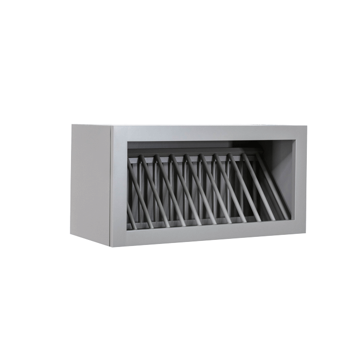 Anchester Gray Wall Dish Holder Cabinet