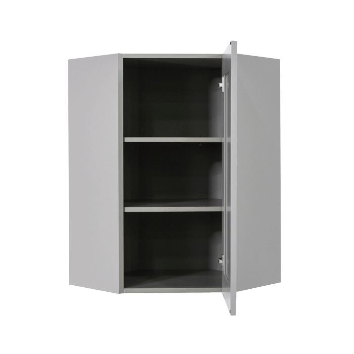Anchester Gray Wall Diagonal Corner 1 Door 2 Adjustable Shelves