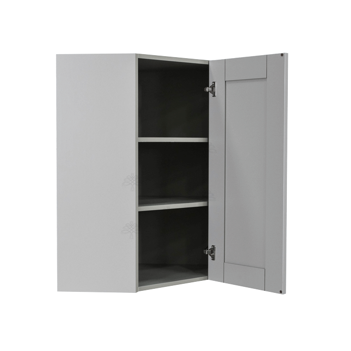 Anchester Gray Wall Diagonal Corner 1 Door 2 Adjustable Shelves