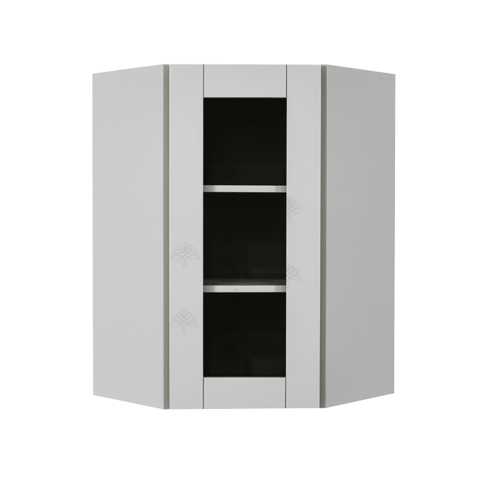 Anchester Gray Wall Diagonal Corner 1 Door 2 Adjustable Shelves