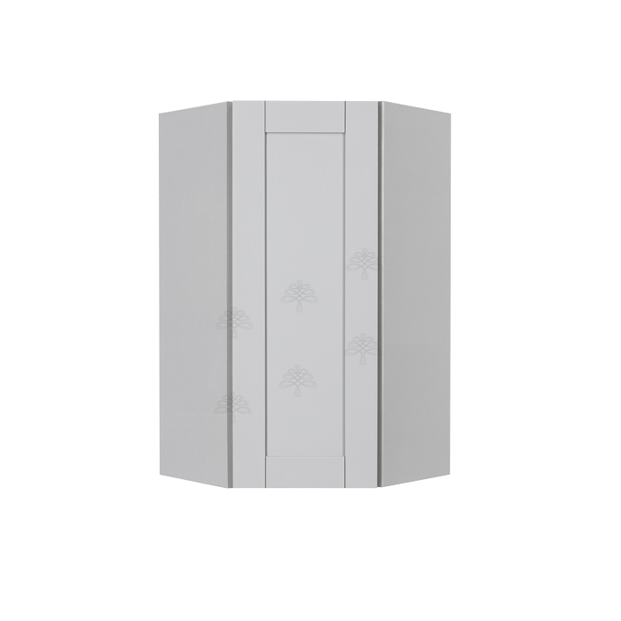 Anchester Gray Wall Diagonal Corner 1 Door 3 Adjustable Shelves