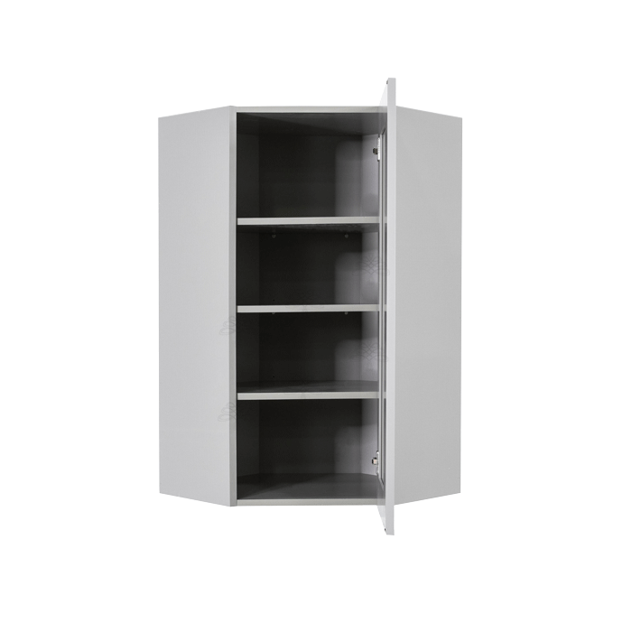 Anchester Gray Wall Diagonal Corner 1 Door 3 Adjustable Shelves