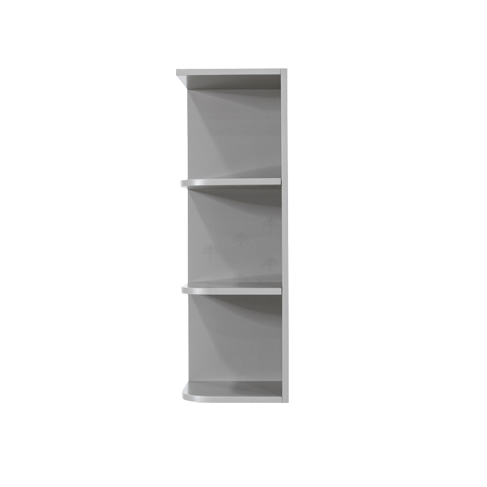 Anchester Gray Wall Open End Shelf No Door 2 Fixed Shelves