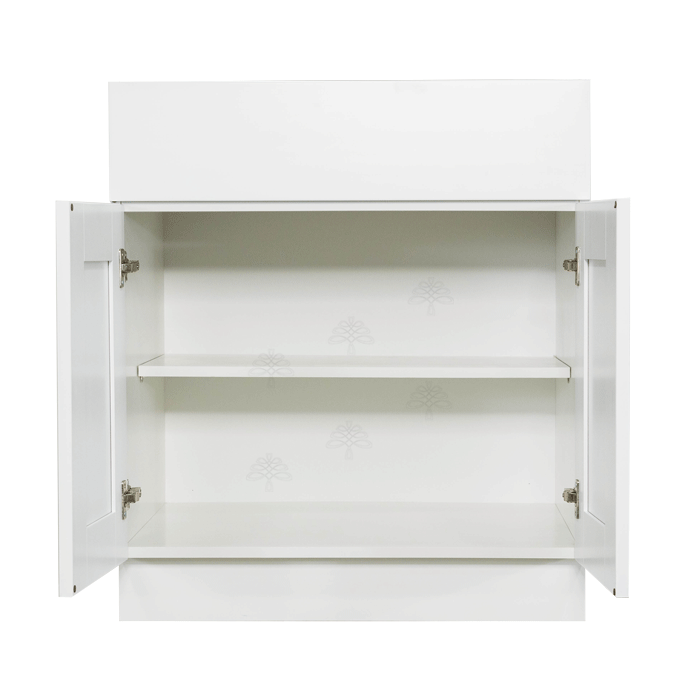 Anchester White Base Cabinet 1 Drawer 2 Doors 1 Adjustable Shelf