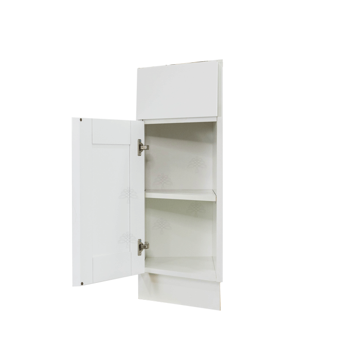 Anchester White Base End Angle Cabinet 1 Fake Drawer 1 Door 1 Adjustable Shelf (Left)