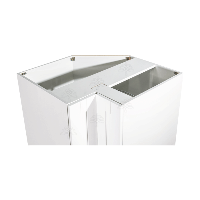 Anchester White Lazy Susan Base Cabinet 2 Full Height Folding Doors
