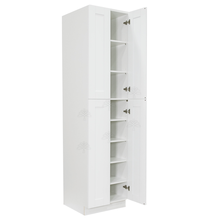 Anchester White Tall Pantry 2 Upper Doors and 2 Lower Doors
