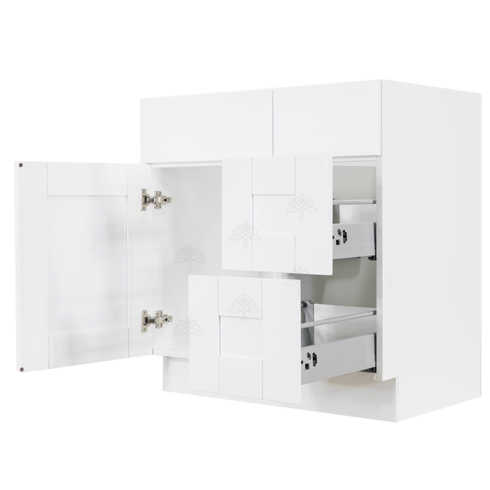 Anchester White Vanity Sink Base Cabinet 1 Dummy Drawer 1 Door (Right)