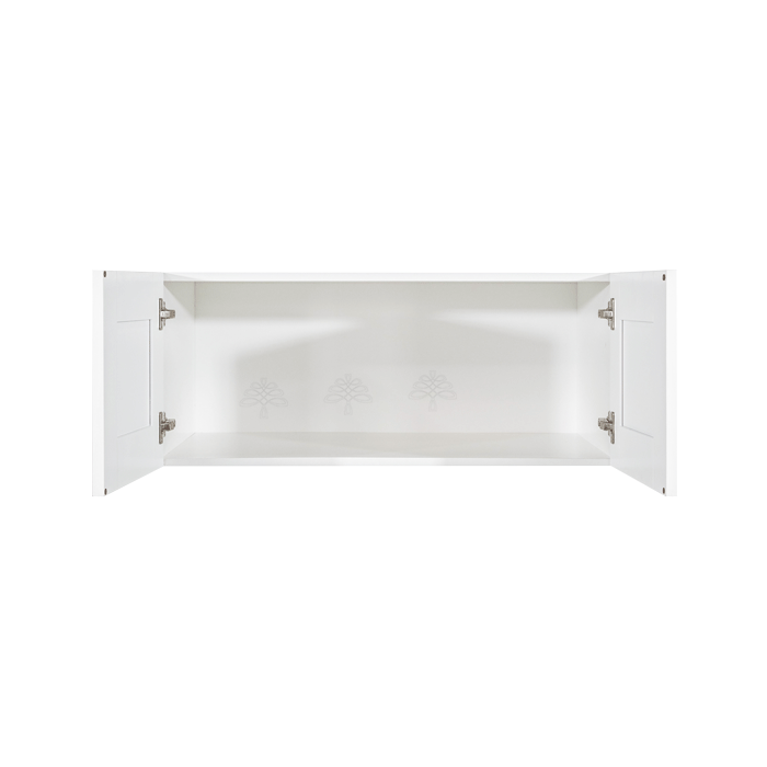 Anchester White Wall Cabinet 2 Doors No Shelf 24inch Depth