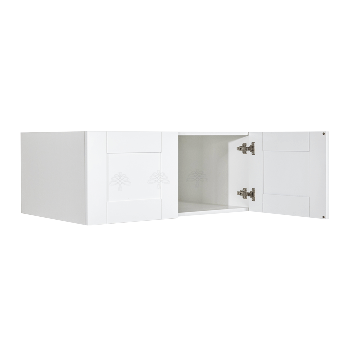 Anchester White Wall Cabinet 2 Doors No Shelf 24inch Depth