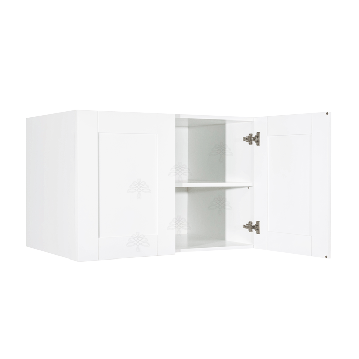 Anchester White Wall Cabinet 2 Doors 1 Adjustable Shelf 24inch Depth