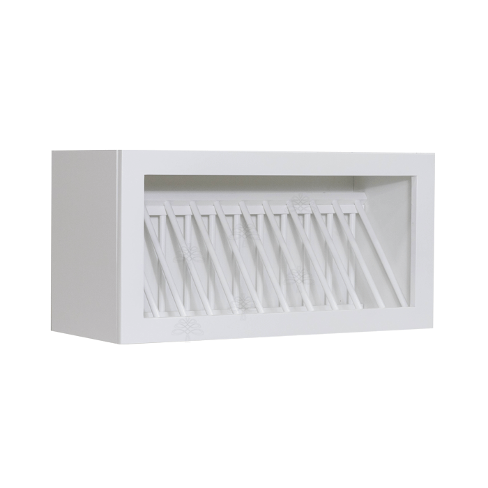 Anchester White Wall Dish Holder Cabinet