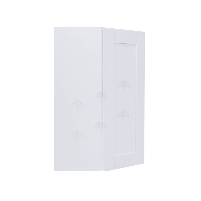 Anchester White Wall Diagonal Corner 1 Door 2 Adjustable Shelves