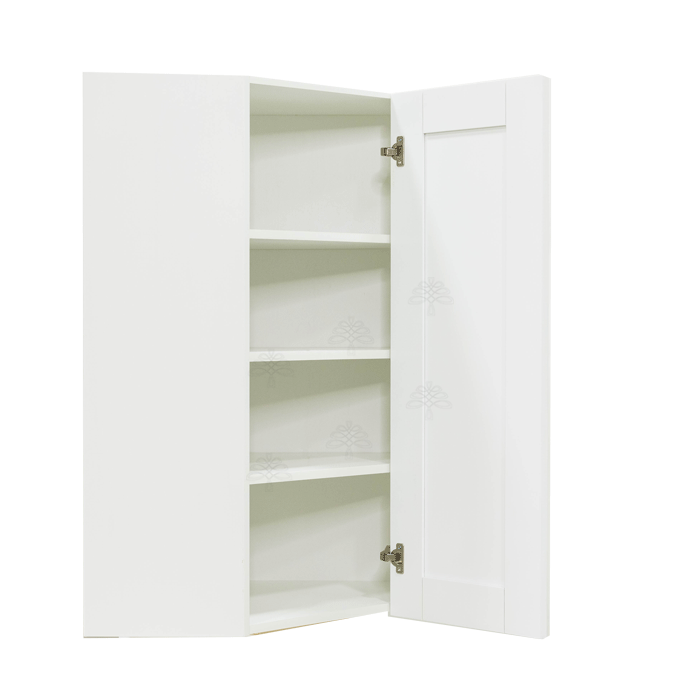 Anchester White Wall Diagonal Corner 1 Door 3 Adjustable Shelves