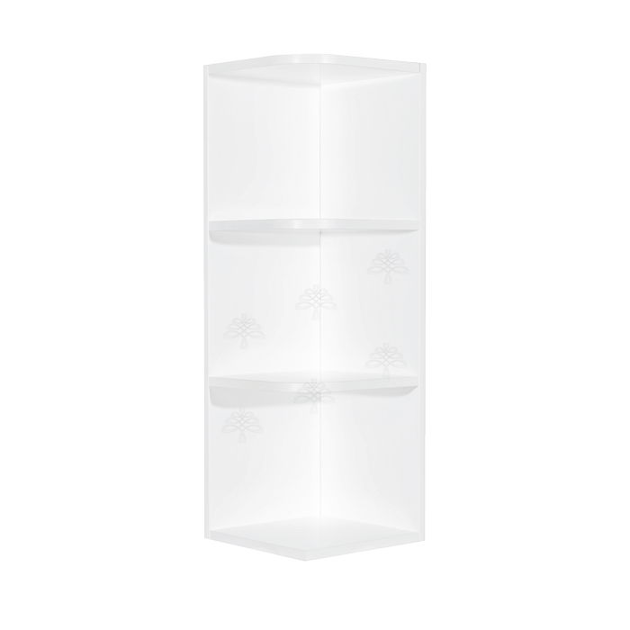 Anchester White Wall Open End Shelf No Door 2 Fixed Shelves