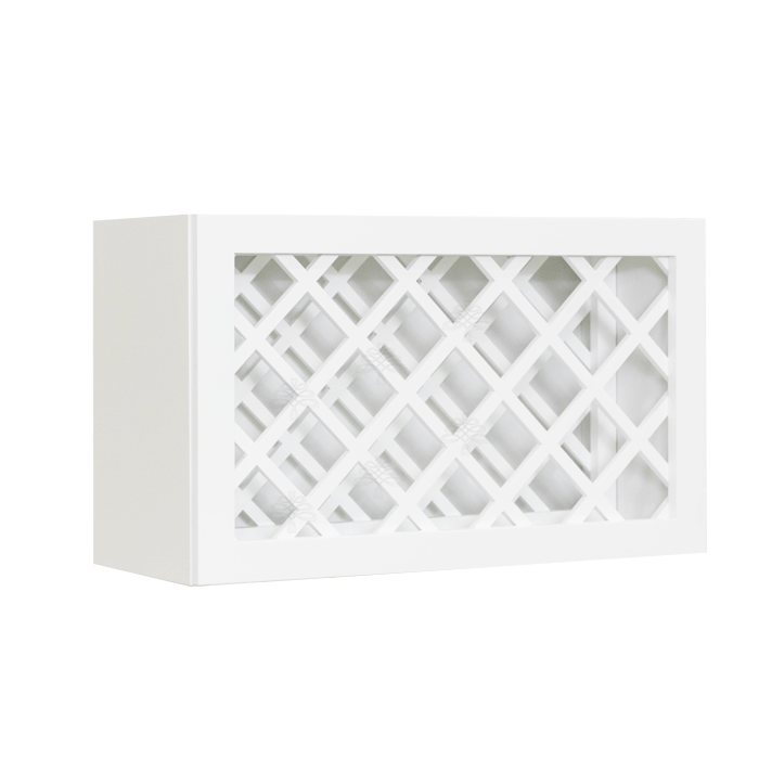 Anchester White Wall Wine Rack Cabinet
