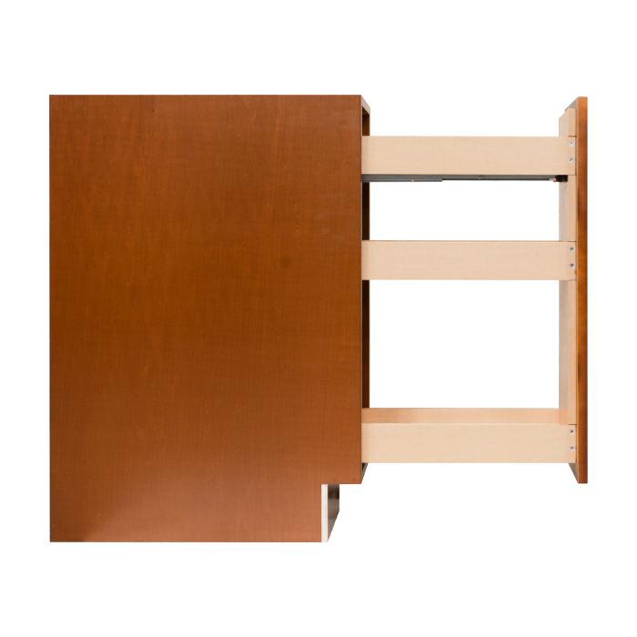 Cambridge Series Chestnut Finish Base Spice Rack Cabinet With Under-Mount Upgrade