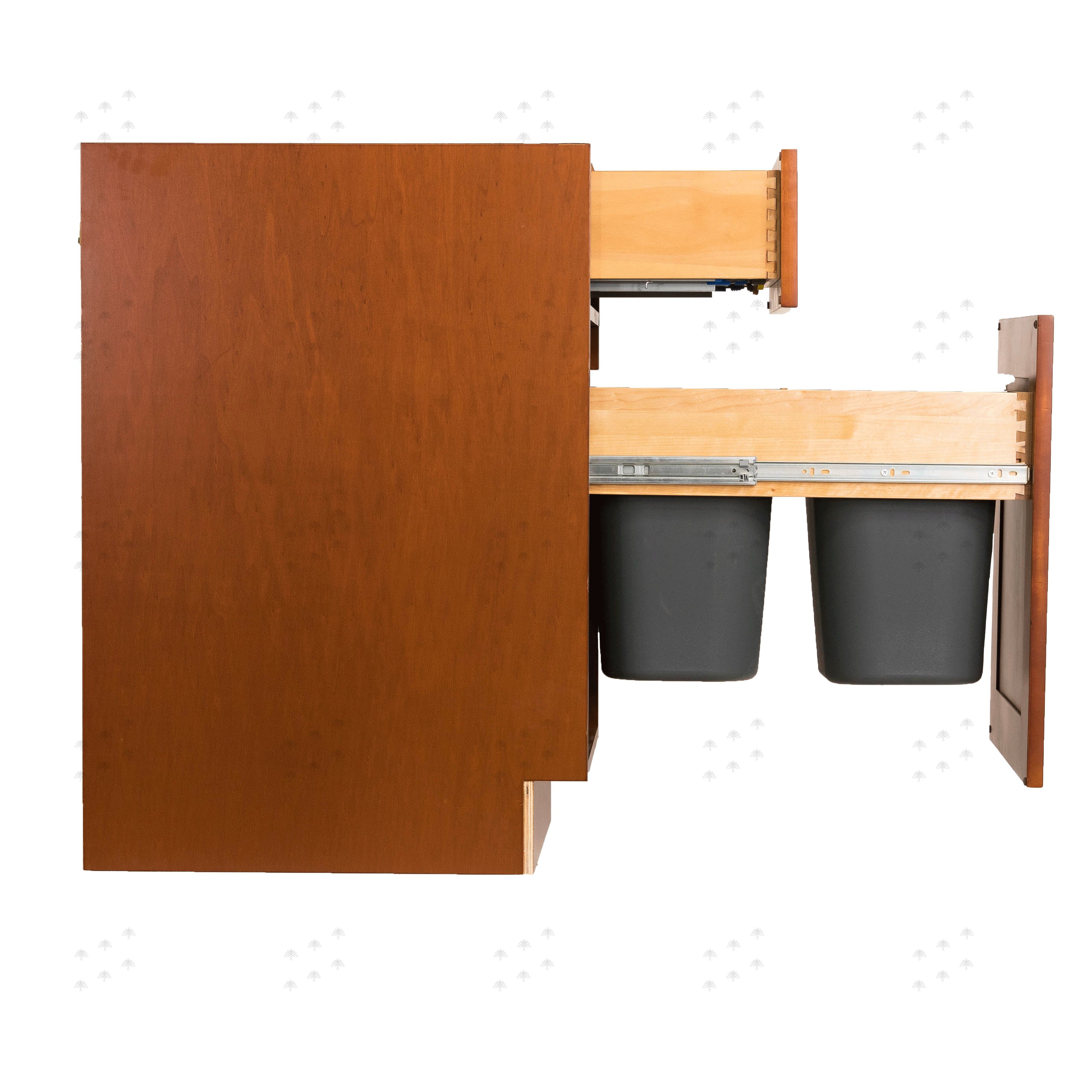 Cambridge Series Chestnut Finish Base Waste Basket Cabinet