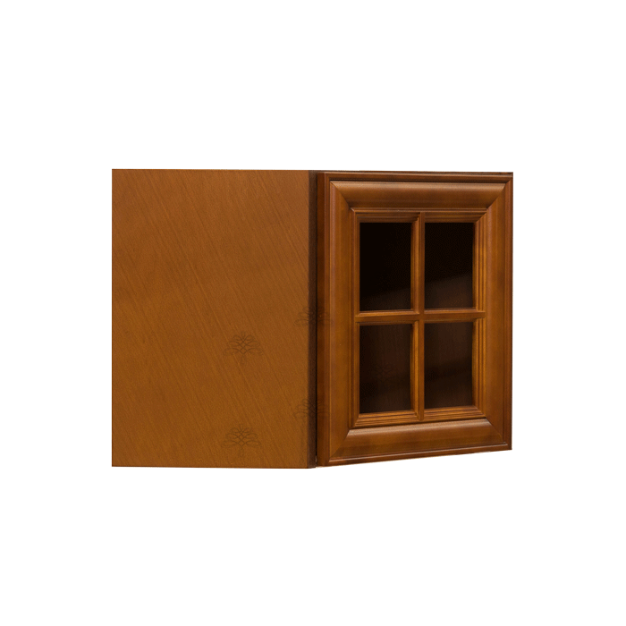 Cambridge Wall Mullion Door Diagonal Corner Cabinet 1 Door No Shelf Glass Not Included