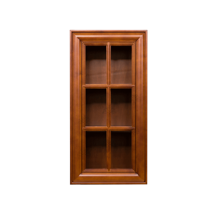 Cambridge Wall Mullion Door Cabinet 1 Door 2 Adjustable Shelves 30 Inch Height Glass Not Included