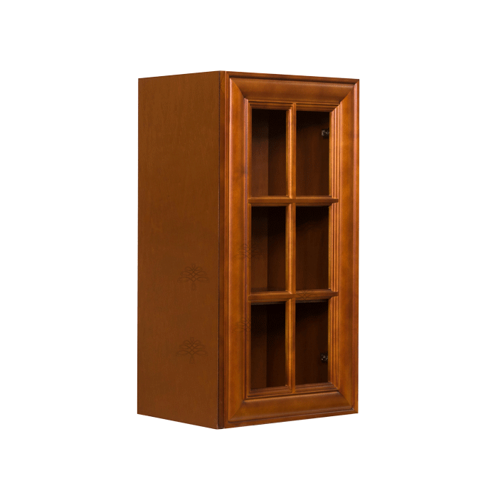 Cambridge Wall Mullion Door Cabinet 1 Door 2 Adjustable Shelves 30 Inch Height Glass Not Included