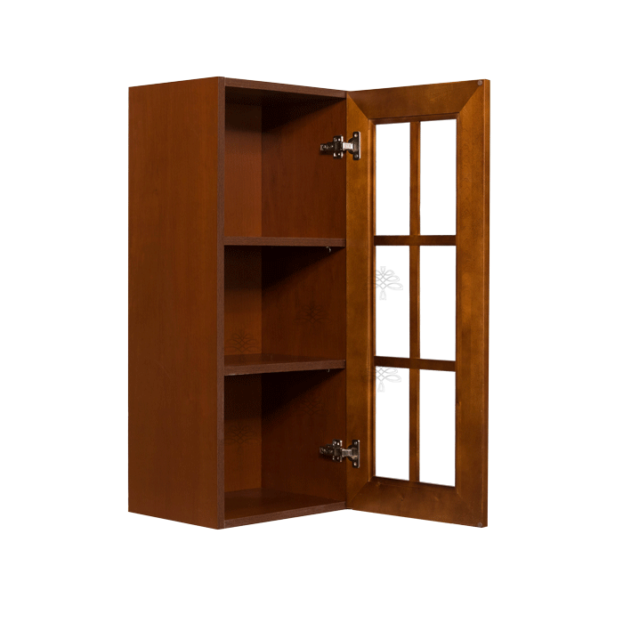 Cambridge Wall Mullion Door Cabinet 1 Door 2 Adjustable Shelves Glass Not Included