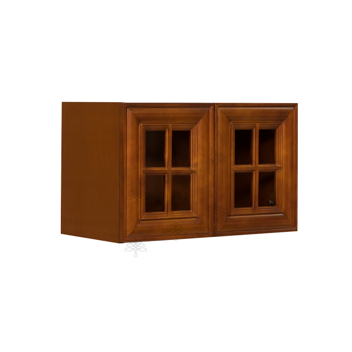 Cambridge Wall Mullion Door Cabinet 2 Doors No Shelf Glass Not Included