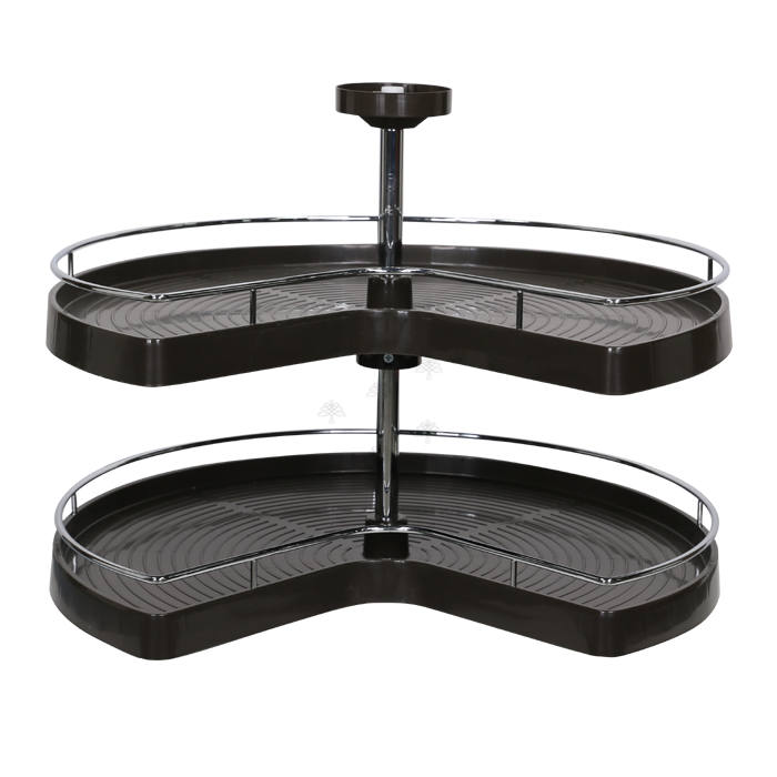 Closet Accessory 2 Layer 270 Rotation Adjustable Shelf
