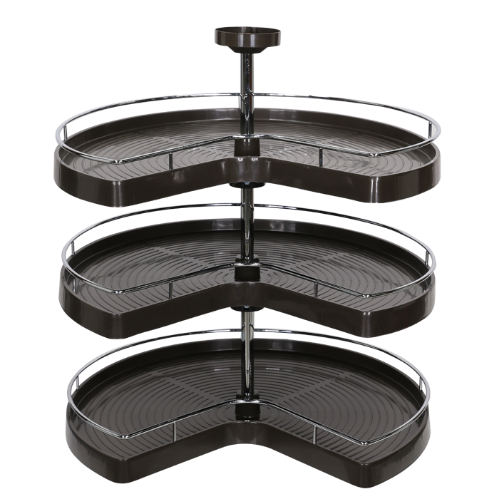 Closet Accessory 3 Layer 270 Rotation Adjustable Shelf
