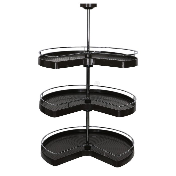Closet Accessory 3 Layer 270 Rotation Adjustable Shelf