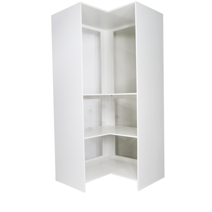Closet White Finish Coner Shelf Panel