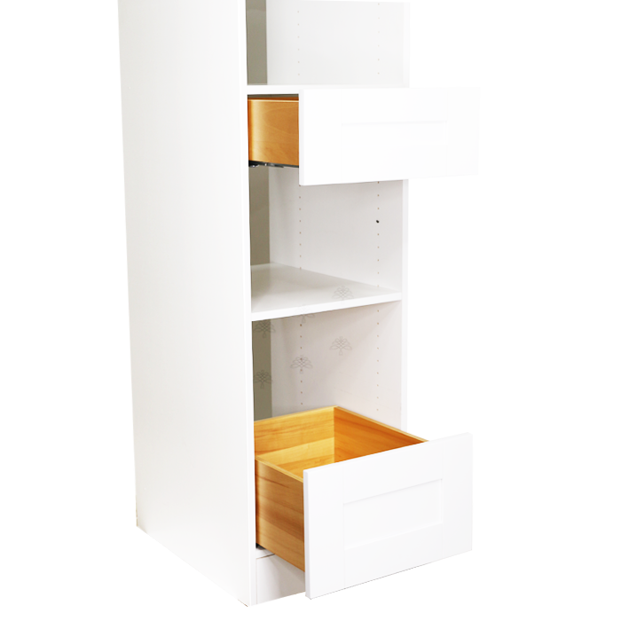 Closet White Finish Large Drawer With Solid Wood Natural Drawer Box