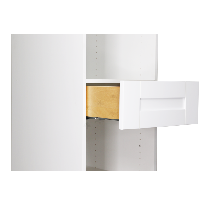 Closet White Finish Small Drawer With Solid Wood Natural Drawer Box