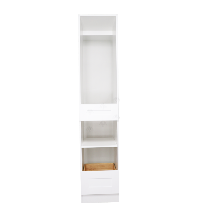 Closet White Finish Small Drawer With Solid Wood Natural Drawer Box
