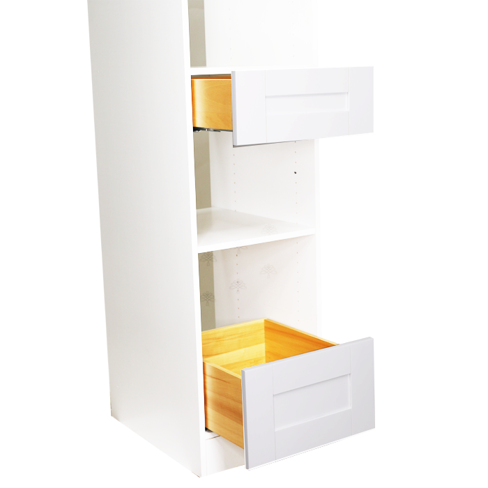 Closet White Finish Small Drawer With Solid Wood Natural Drawer Box