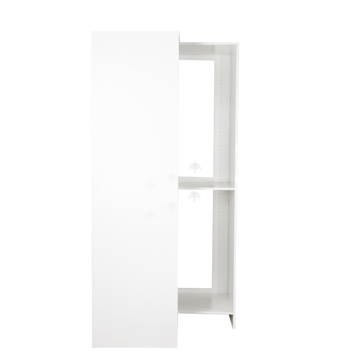 Closet White Finish Tall Corner Cabinet