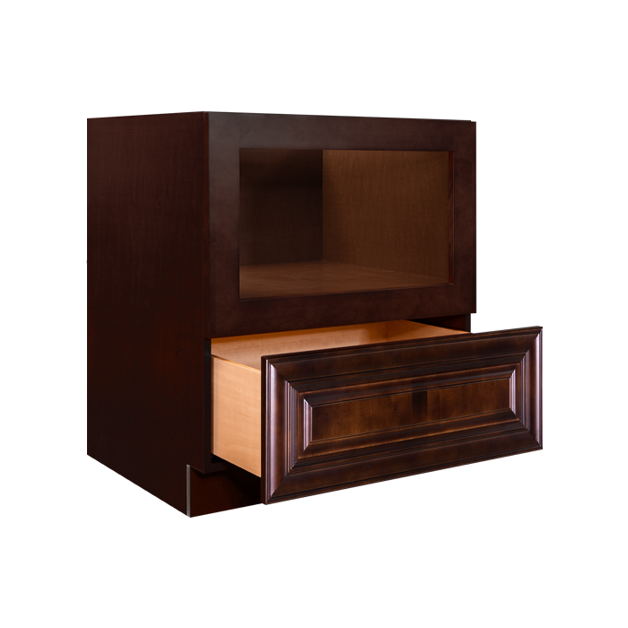 Edinburgh Series Espresso Finish Base Microwave with Drawer Cabinet