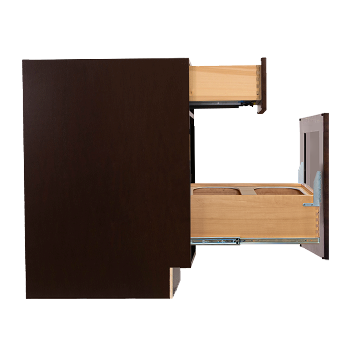 Edinburgh Series Espresso Finish Basket Cabinet