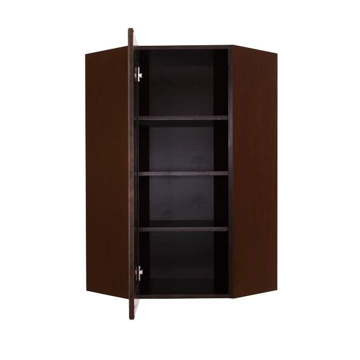Edinburgh Wall Diagonal Corner 1 Door 3 Adjustable Shelves