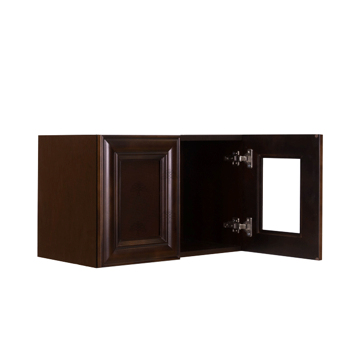 Edinburgh Wall Mullion Door Cabinet 2 Doors No Shelf Glass Not Included