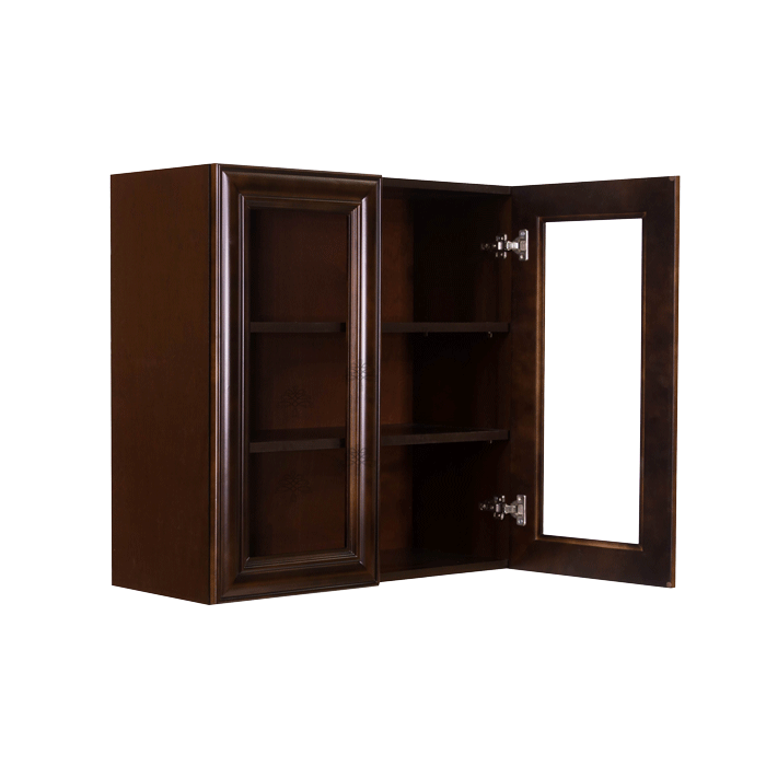 Edinburgh Wall Mullion Door Cabinet 2 Doors 2 Adjustable Shelves Glass Not Included