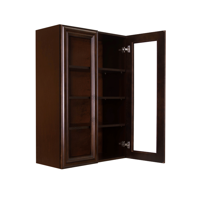 Edinburgh Wall Mullion Door Cabinet 2 Doors 3 Adjustable Shelves Glass Not Included
