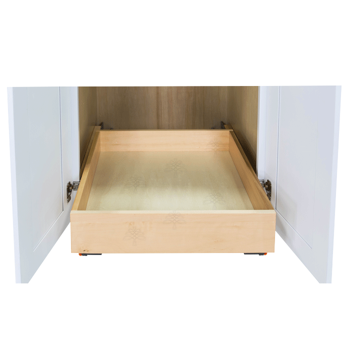 Universal Natural Coated Framed Cabinet Roll Out Tray
